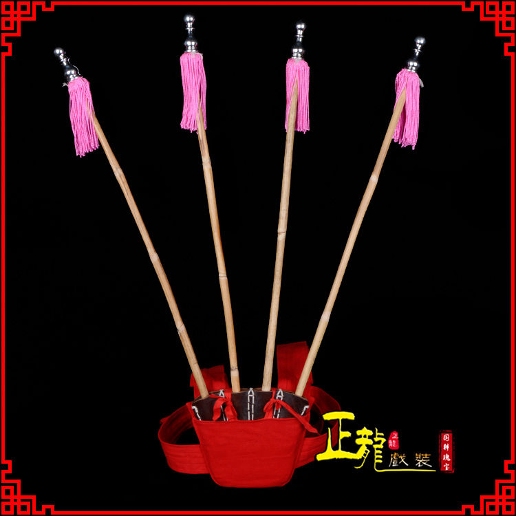 红桥戏装戏曲用品靠旗男女大靠 靠板 正宗牛皮旗杆旗架