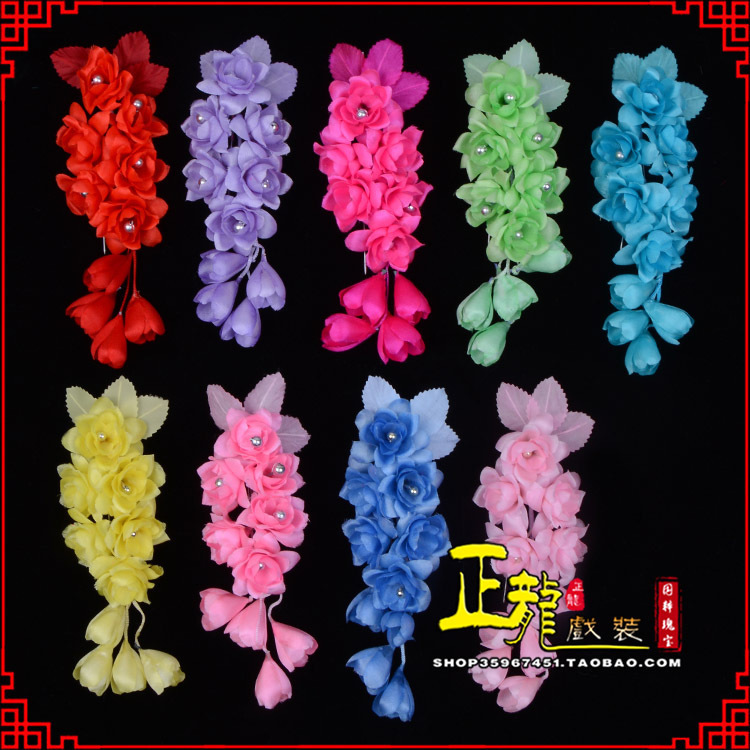 红桥鬓花头饰小花头花 真丝绢花