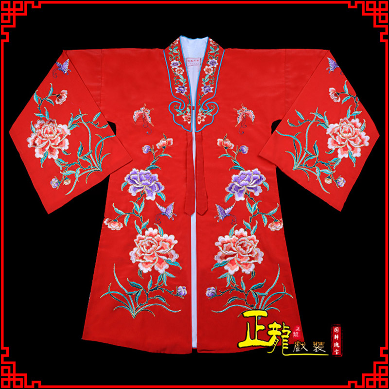 红桥青衣花旦戏服 好绉小叶牡丹女披